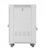 Lanberg Szafa stojąca rack 19 cali 22U 600x800 szara drzwi szklane LCD flack pack